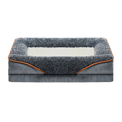 An oversized dog bed removable washable for all seasons, pet bed sofa, comfortable and soft cat sofa bed with raised edges,
