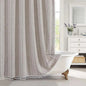 Nordic Jacquard Linen Shower Curtain with Tassels Waterproof Bath Curtains with Hooks for Bathroom Bathtub Bathing Cover