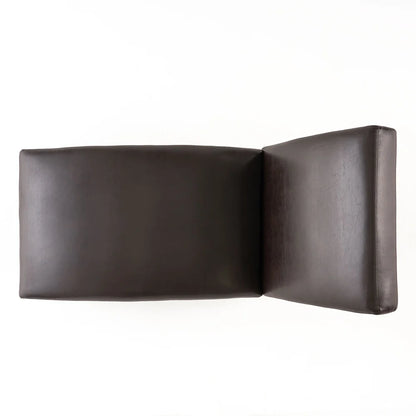 Indoor Upholstered Bonded Leather Chaise Lounge Modern Curved Design Comfortable Splayed Legs Living Room Furniture Assembly