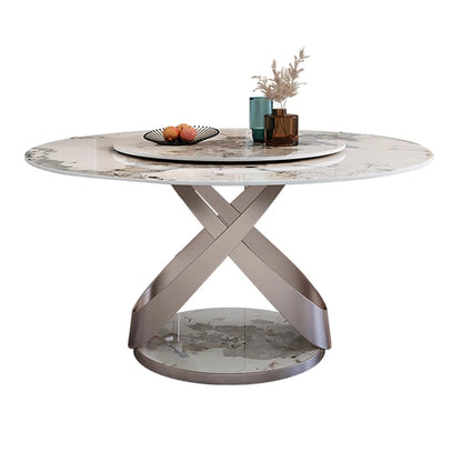 Luxury Round Dining Table Chairs Hallway Console Marble Dining Table Designer Lounge Restaurant Mesas De Comedor Home Furniture