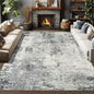 Modern Abstract Washable Area Rugs  Stain Resistant Non Slip Large Blue Soft Indoor Carpet for Home Decor