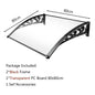 Door Window Awning Big Size PC Board Cover Outdoor Patio Canopy Sun Shelter Window Eaves Rain Cover Awning Aluminum Pergola