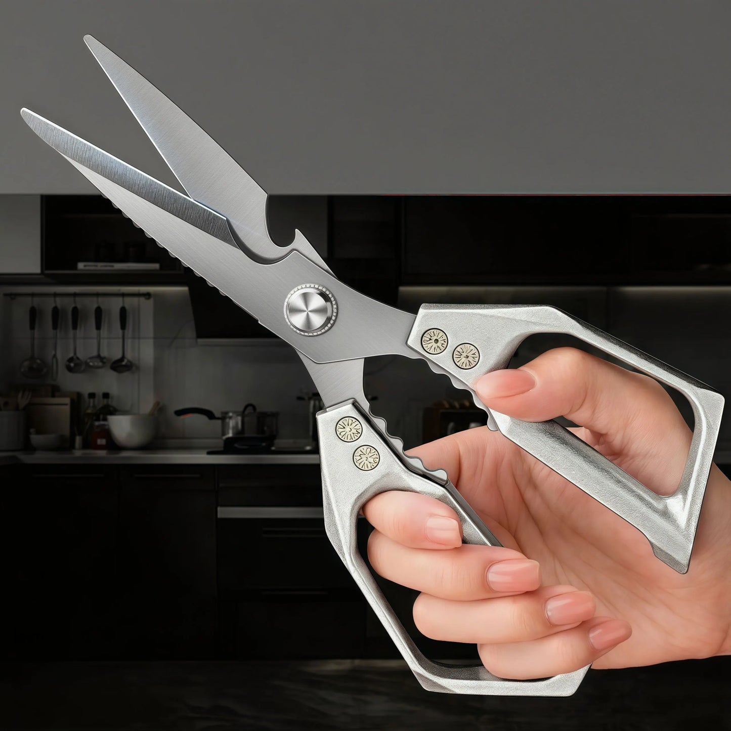 Stainless Steel Kitchen Shears Multifunctional Kitchen Tools Cutting Vegetables Meat Fish Food Scissors