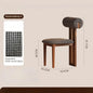 Nordic Solid Wood Dining Chairs, French Retro Style Dining Chairs, Comfortable Fabric Creative Hippo Dining Chairs