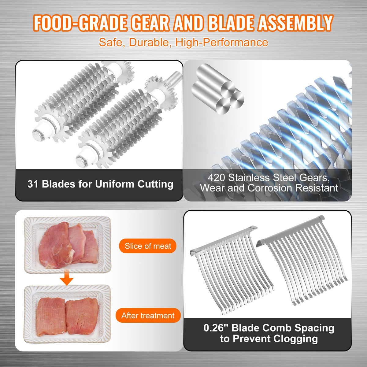 Meat Tenderizer Heavy Duty Stainless Steel Meat Tenderizer Machine Quick and Easy Manual Operation