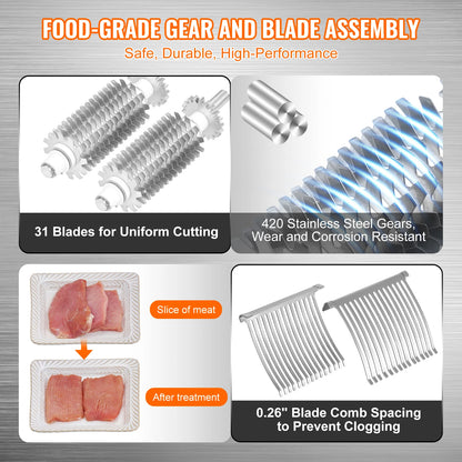 Meat Tenderizer Heavy Duty Stainless Steel Meat Tenderizer Machine Quick and Easy Manual Operation