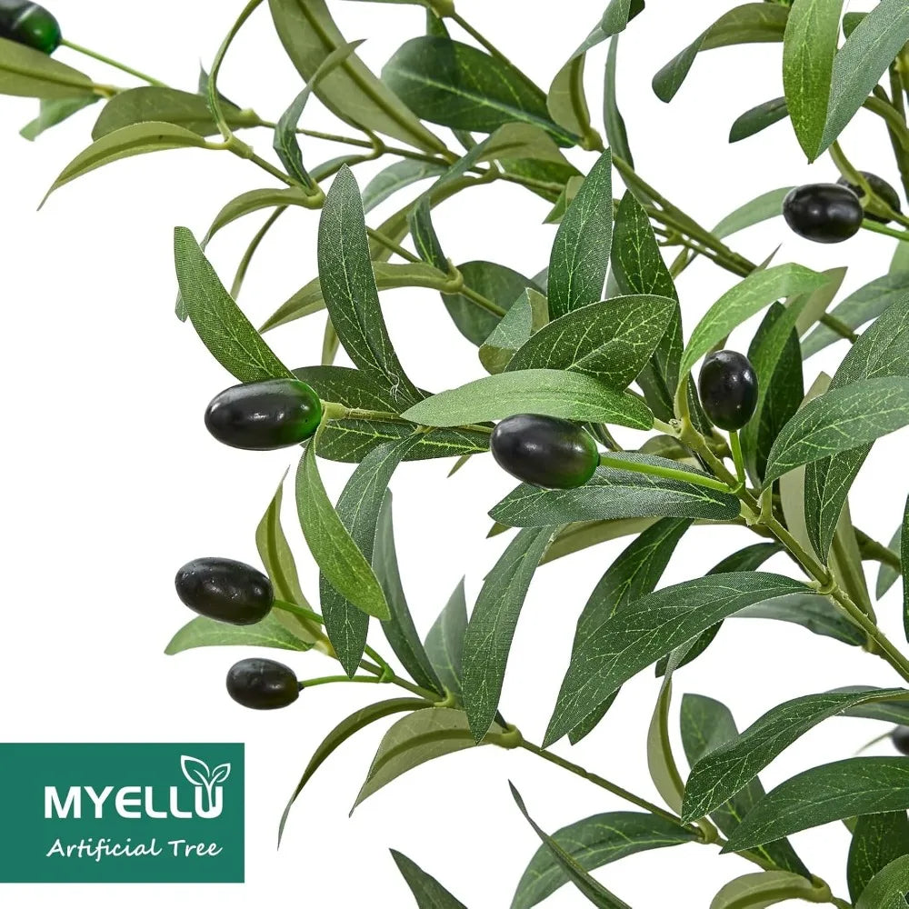 7FT Olive Tree Artificial Plant Decor - Tall Fake Tree for Home Decor Faux Plant Indoor 2000 Leaves