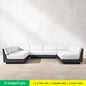 Luxury Outdoor Lounge Set - U-Shaped Sofa for Large Terrace, Pool Parties - Woven Design with Thick Cushions Coffee Table