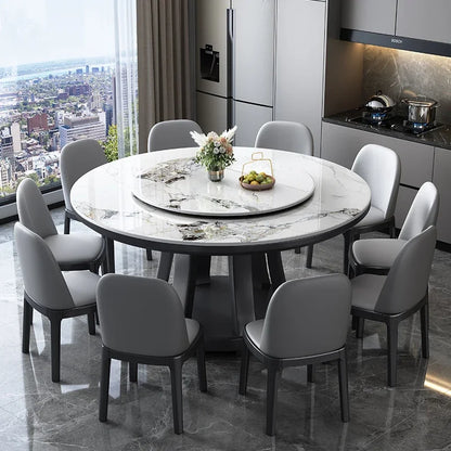 Marble Round Dining Table Nordic Luxury Style Minimalist Modern Dining Table Legs Space Savers
