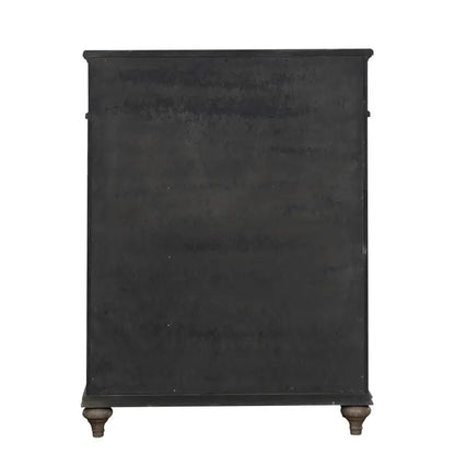 Contemporary 1pc Chest of Drawers, Rustic Oak Veneer, Solid Wood, English Dovetail Drawers, Bedroom Furniture with Mirror