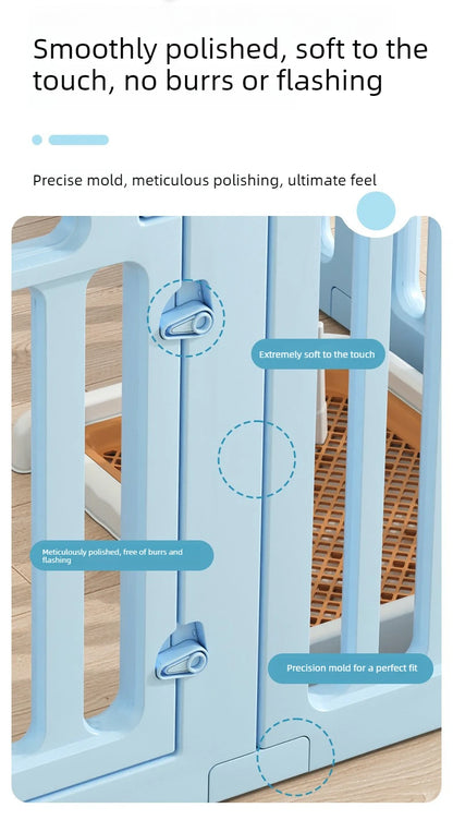 DIY Puppy Playpen Adjustable Plastic Dog Play Fence Safety Door Indoor Dogs Fences Portable Small Medium Dogs Pet Cage Enclosure