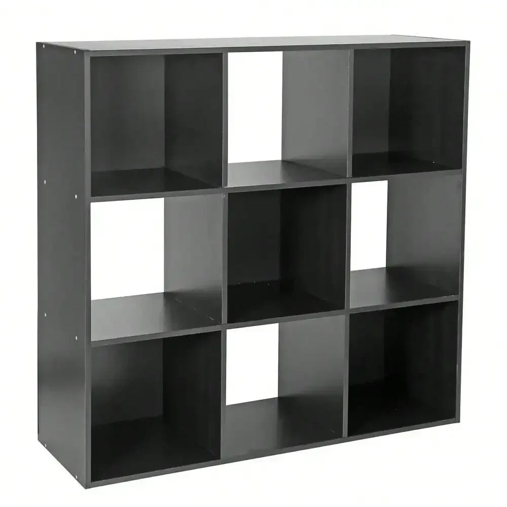 9 Cube Wooden 3 Tier Cabinet Storage Organizer Bookcase Shelving