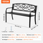 Outdoor Bench Wooden Metal Garden Bench for Outdoors 480 lbs Load Capacity Bench Outdoor Garden Park Bench