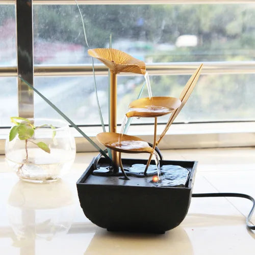 Feng Shui Wheel Circulation Flowing Water Generates Wealth Ornament  Desktop Creative Small Fountain Humidifier Decoration Gift