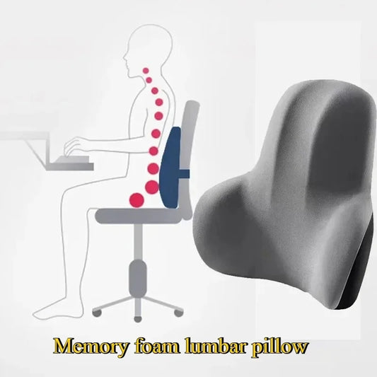 New Lumbar Back Cushion with Memory Foam  for Car Office Gaming Chairs & Postpartum Pain Relief Pillow