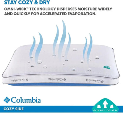 Cooling Gel Memory Foam Pillow - Breathable, Supportive with Removable Washable Cover for Queen Size