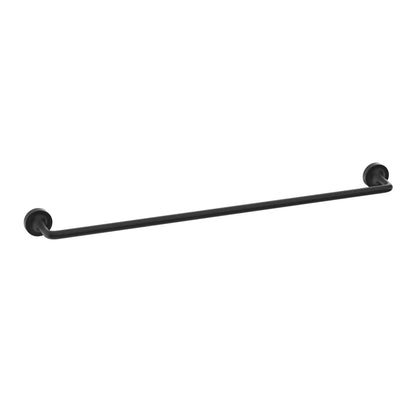 4-Piece Matte Black Bathroom Hardware Set Towel Bar Toilet Paper Holder Towel Ring Robe Hooks