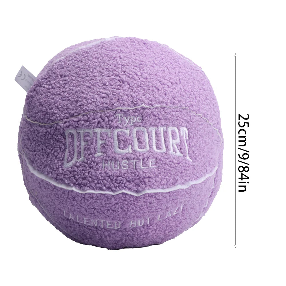 25CM Offcourt Basketball Plush Pillow Soft and Trendy Basketball Plush Toy Children Birthday Boyfriend Gifts Home Decoration