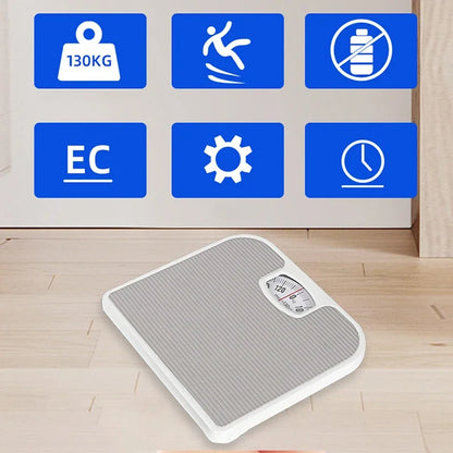 Weighing Scale Mechanical Body Weight Home Portable Precision Durable Body Scale Non-Slip Leather Pad Bathroom Waterproof