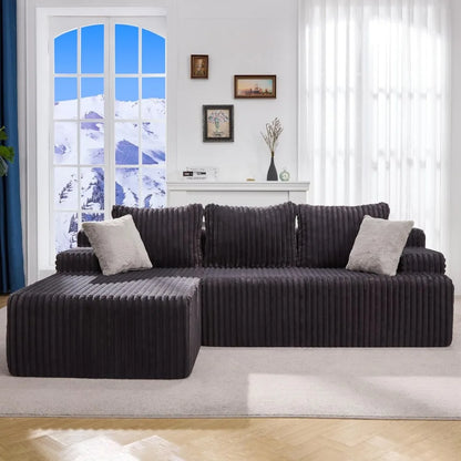 96“ Modular Sectional Sofa Couches L-Shape Couch 3 Seat Modular Sofa Memory Foam Sectional Couches