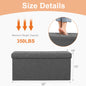 Folding Storage Ottoman Bench Living Room Hidden Storage Footstool Toy Box Bedroom Strong Load-bearing Capacity Stool