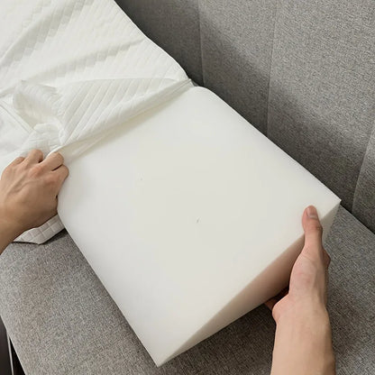 Bed Wedge Pillow - Adjustable 0-7" Gap Filler for Headboard & Mattress/Wall, Backrest, Bed Pillows for Snoring, Spinal Alignment