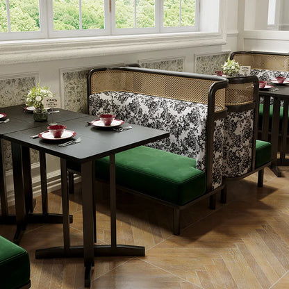 Table and Chair Combination French Retro Booth Sofa Chair Combination Western Restaurant Dining Table and Chair