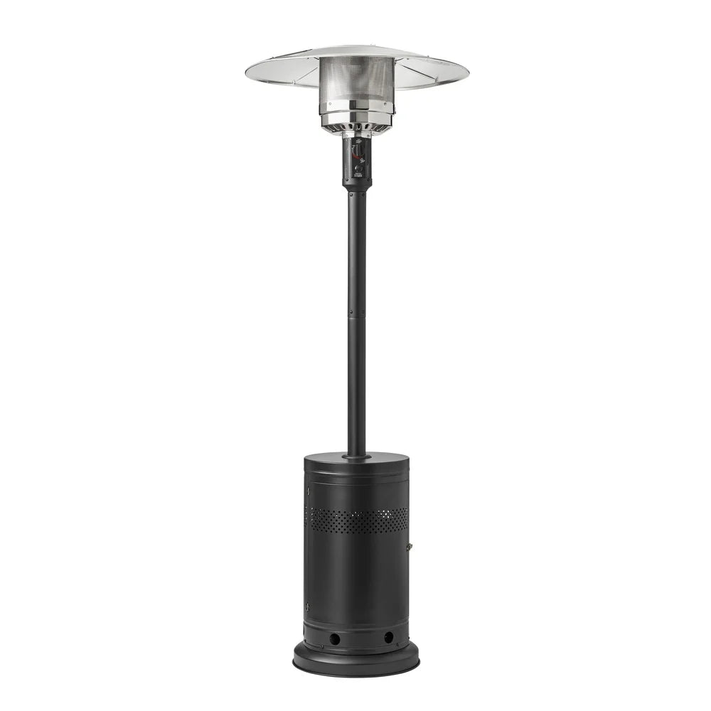 Outdoor Propane Gas Patio Heater 48000 BTU Freestanding Metal with Wheels Safety Features Decks Campgrounds and Patios
