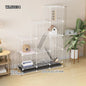 Small Animal Cage for Home Use, Space-Saving, with Toilet, Large Rabbit Cage, Sugar Glider and Squirrel Cage with Tray