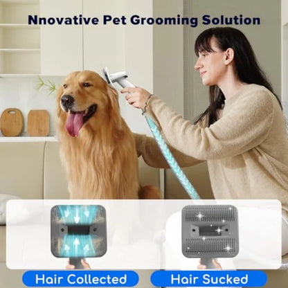 Dog Grooming Kit with 15000 Pa Powerful Suction Vacuum Stainless Steel Tools Removes 99 Pet Hair Includes Clippers Brush Nail T
