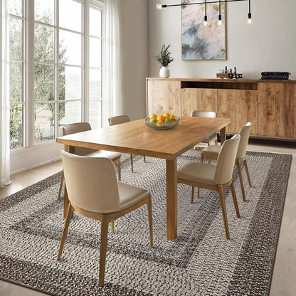8X10FT Boho Braided Carpets for Living Room Large Area Rugs Home Decor Non Shedding Carpet Moroccan Bedroom Beside Floor Mat Luxury