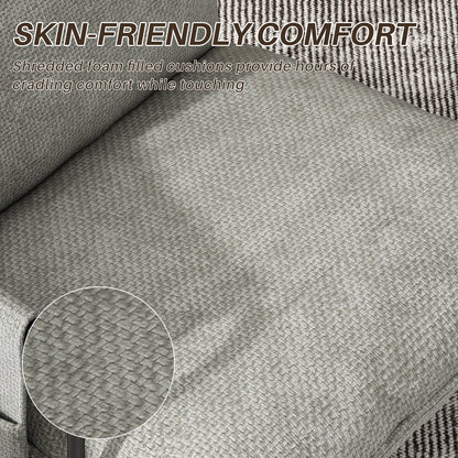 Sling Accent Chair Set of 2, Metal Framed Armchair with Removable Storage Bag, Upholstered Living Room Chairs