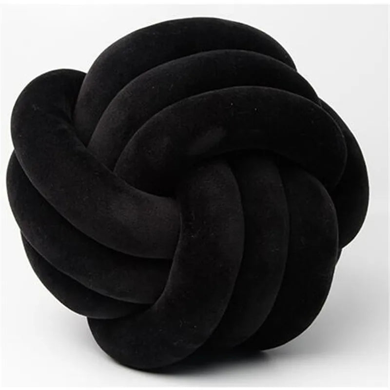 Lilac Decorative Throw Knot Pillow Ball for Home Chair Sofa Couch Bed Aesthetic Round Velvet Knotted Pillow Cushion Gift