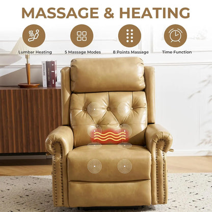 Oversized Electric Power Lift Recliner Chair with Massage And Heat Elderly Comfortable Living Room Furniture Customizable Lay