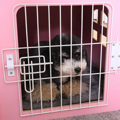 Cozy Wooden Indoor Pet House for Small Dogs and Cats, with Air Vents and Elevated Floor