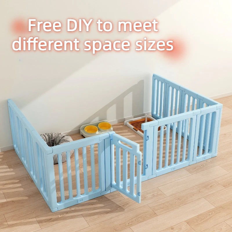 DIY Puppy Playpen Adjustable Plastic Dog Play Fence Safety Door Indoor Dogs Fences Portable Small Medium Dogs Pet Cage Enclosure