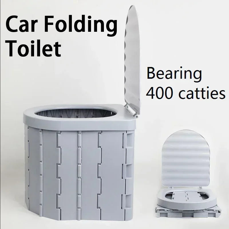 Outdoor Folding Toilet Portable Car Toilet Travel Self-driving Tour Camping Toilet Emergency Toilets for Adults Women Children