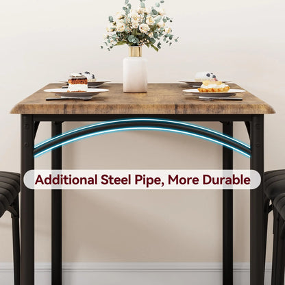 Dining Table Set for 4,Kitchen Table and Chairs for 4,Rectangular Kitchen Table Set with Upholstered Bench,Dining Room Table Set