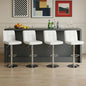 Bar Stools Set o 4, 24 inch Counter Height Bar Stools, Upholstered ern Kitchen Barstools with Metal Base, PU Leather Stools or K