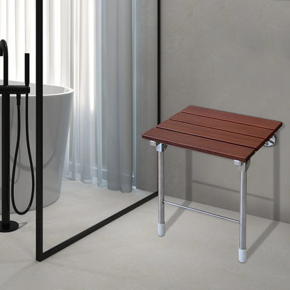 Wooden Wall Mounted Shower Chair, Folding Bathroom Shower Seat
