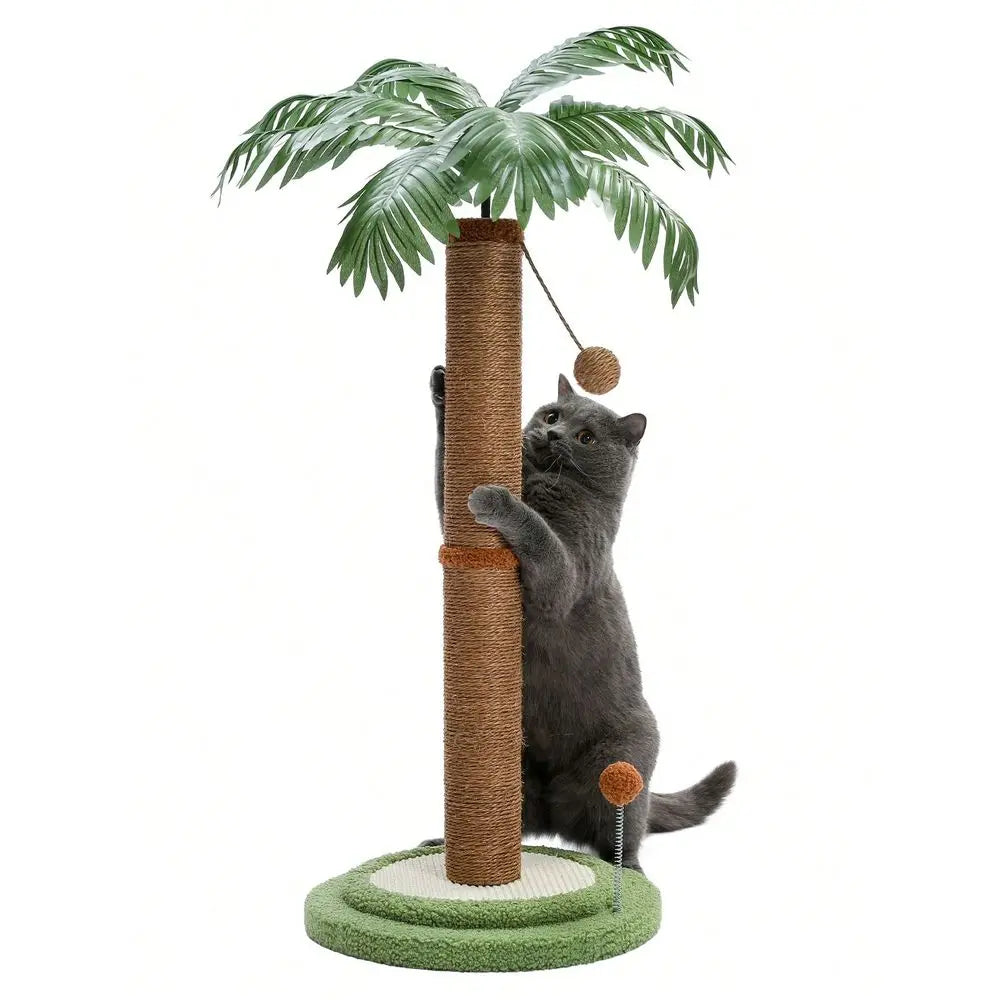 32 Cactus Cat Tree For Indoor Cats, Small Cat Tower Cat Condo With Sisal ching Ramp, Cozy HammockCat ching Post, 33 T