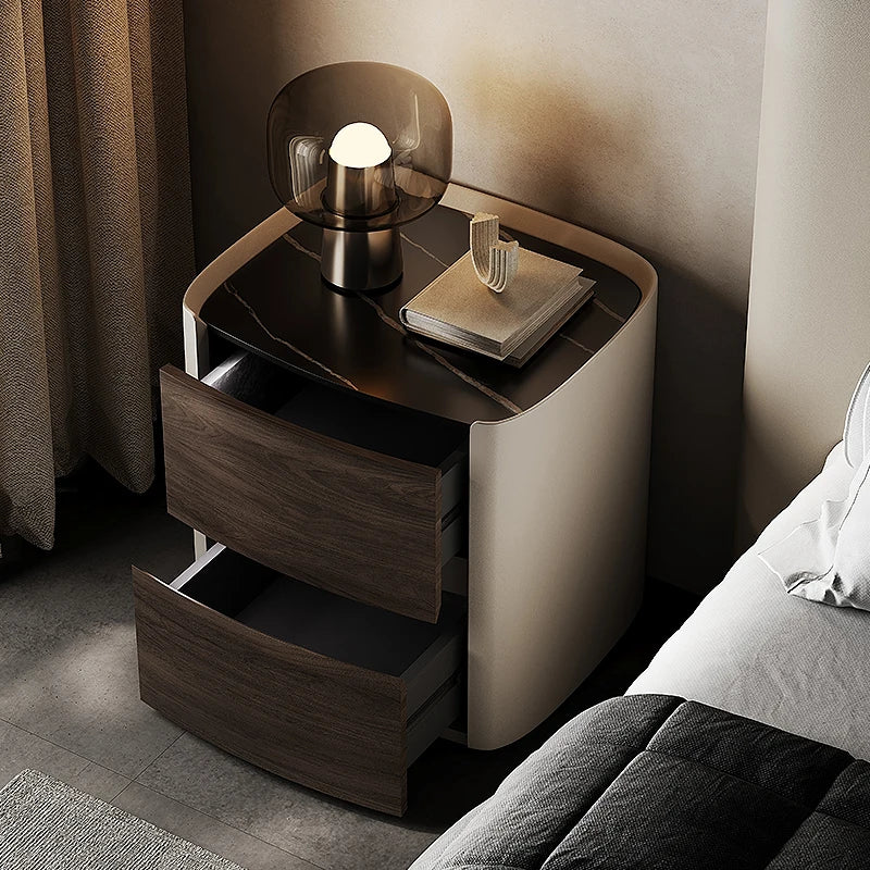 Luxury Simple Night Table Modern Storage Italian Style Nightstand Exquisite Trendy