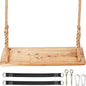 Wooden Tree Swing 500lbs Load Capacity Wooden Swing For Adults Kids Waterproof Hanging Swing Seat For Outdoor Backyard Garden