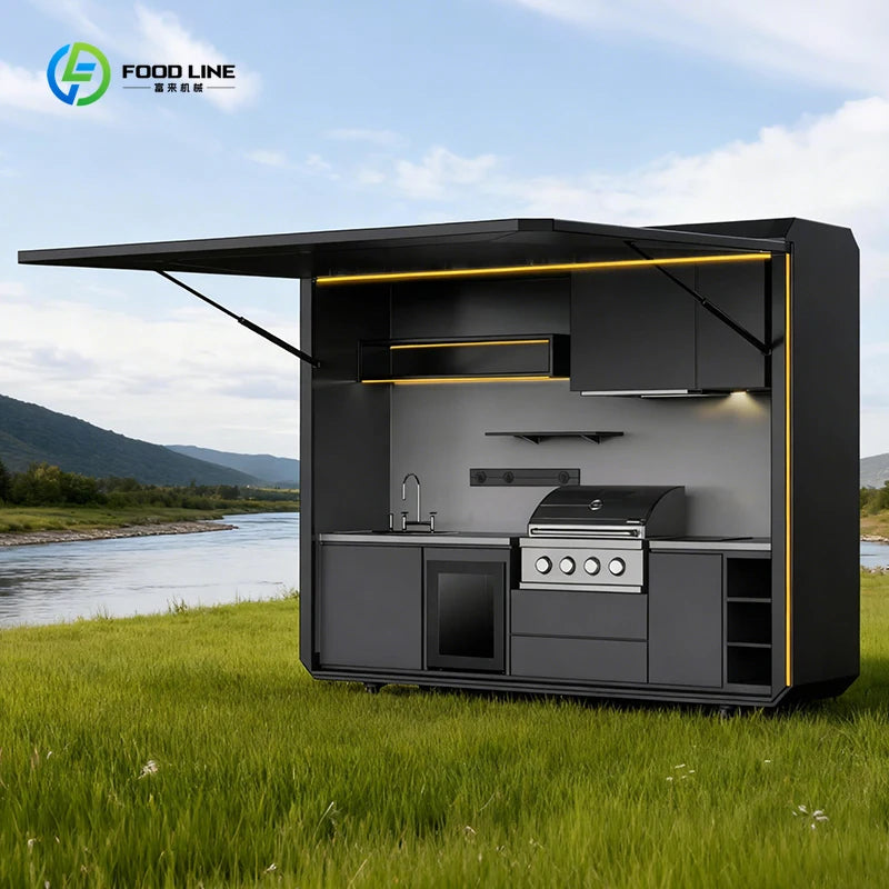 Customized Outdoor Grill Garden Stainless Steel BBQ Kitchen Island with Weatherproof for Patio Party