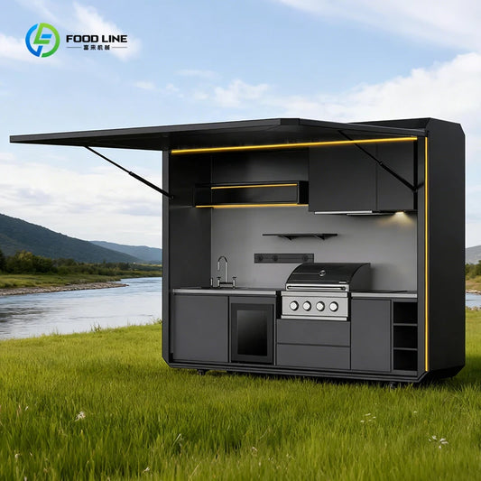 Customized Outdoor Grill Garden Stainless Steel BBQ Kitchen Island with Weatherproof for Patio Party