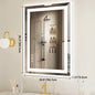 36"x 24"LED Bathroom Vanity Mirror for Wall Memory Function Tempered Glass with Front Light and Backlit For Living Room