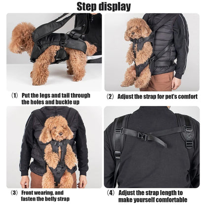 Dog Carrier Backpack Adjustable Pet Carriers Front Facing Hands-Free Safety Puppy Travel Bag For Small Medium Dog