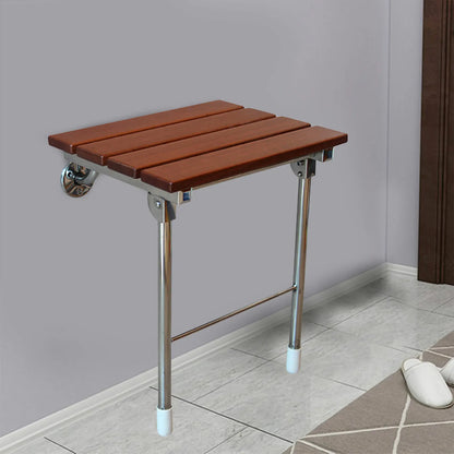 14.9"x12.2" Folding Shower Seat - Wall Mounted Solid Wood Fold Down Spa Bench