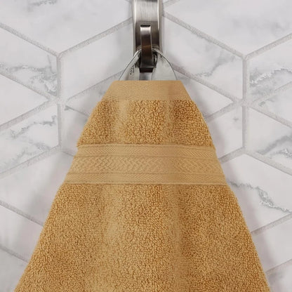 Luxury Cotton Chevron 3 Piece Towel Set Zero Twist Quick Dry Plush Soft Absorbent Bath Hand Face Towels Home Spa