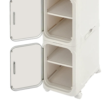 5-Tier Tall Narrow Storage Cabinet Slim Storage Cabinet with Wheels for Small Space, Bathroom, Kitchen, Laundry